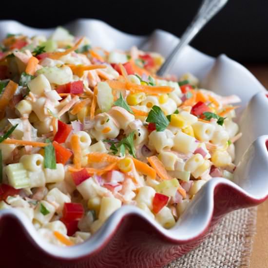Easy Summer Rainbow Pasta Salad