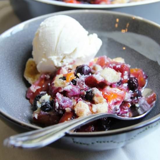 Nectarine & Blueberry Cobbler