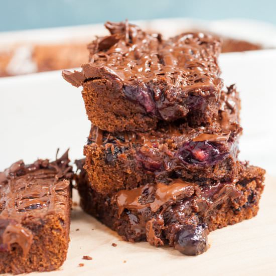 Fudgy Blueberry Brownies
