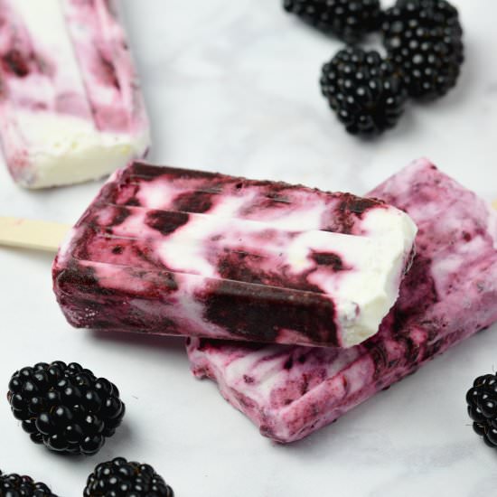 Blackberry Cheesecake Popsicles
