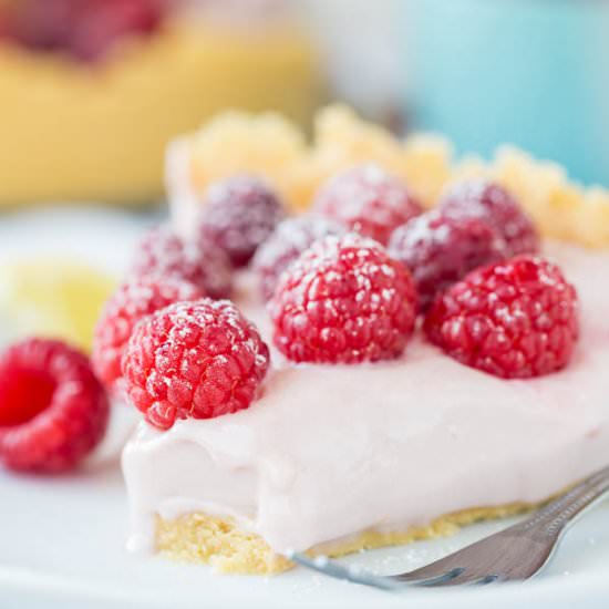 Lemon Raspberry No Bake Cheesecake