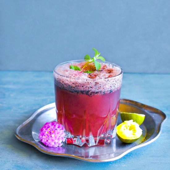Sweet Salty Blueberry Lemonade