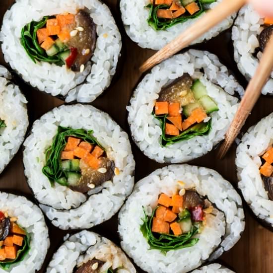 Eggplant sushi (V,GF)