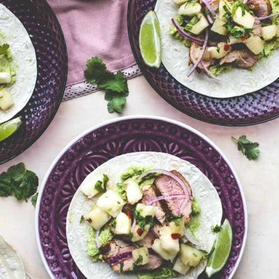 Spicy Pork Tacos & Pineapple Salsa
