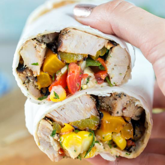 Grilled Pork Tenderloin Wraps