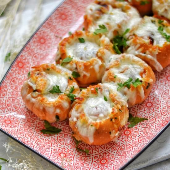 Meatball Stuffed Garlic Rolls