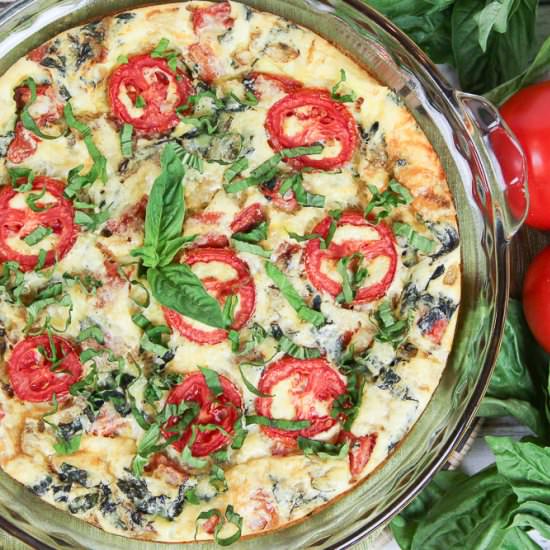 Caprese Crustless Quiche