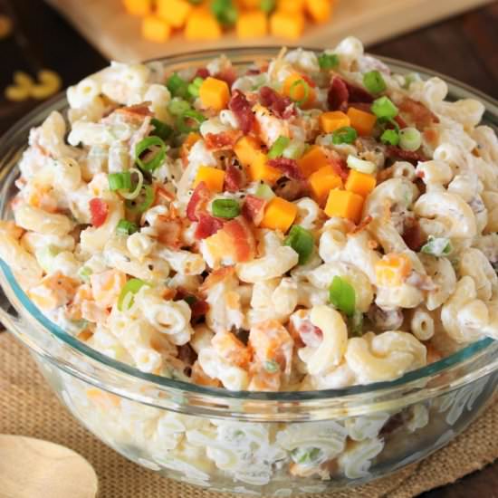 Loaded Baked Potato Macaroni Salad