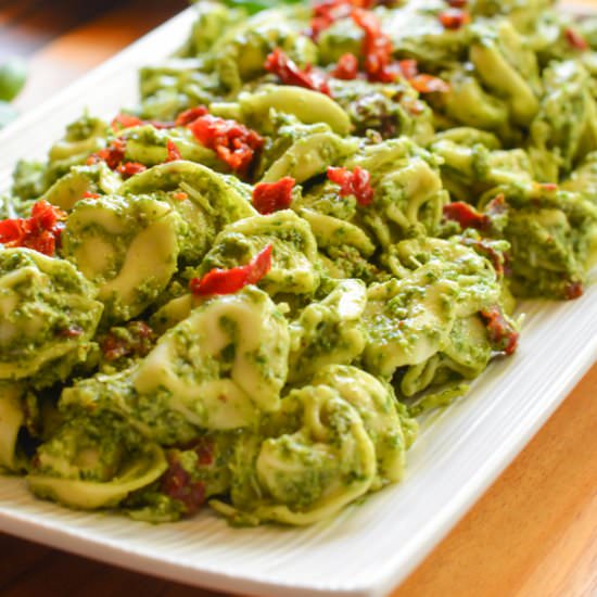 Tortellini Kale Pesto Pasta Salad