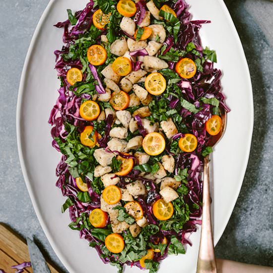 Chicken Cabbage Salad with Basil