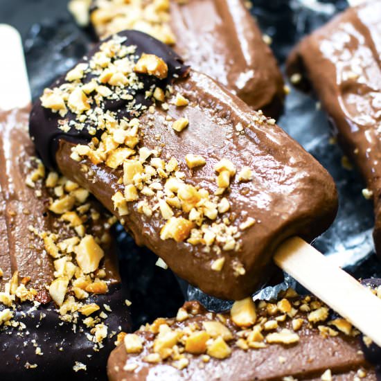 Peanut Butter Banana Fudgesicles