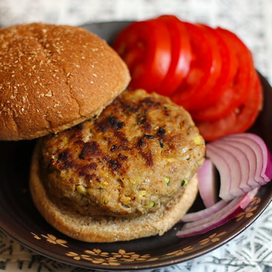 Grilled Zucchini Turkey Burgers