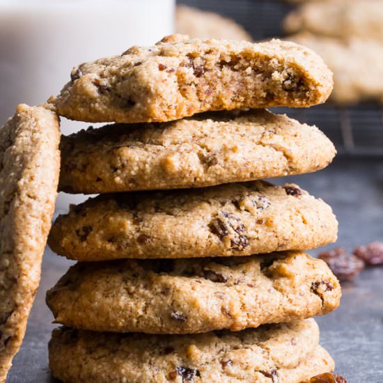 Paleo “Oatmeal” Raisin Cookies
