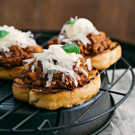 Leftover Bolognese Sliders