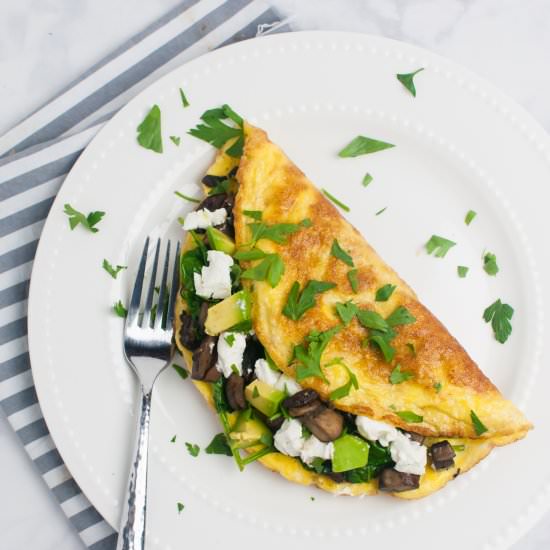 Mushroom Spinach Omelet