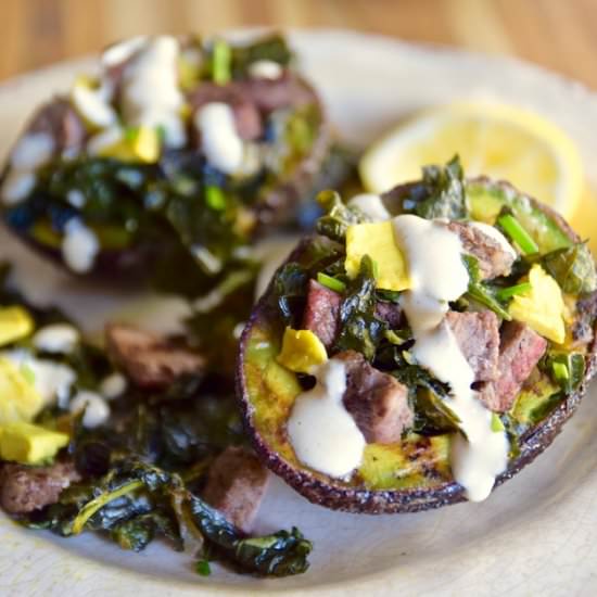 Grilled Avocado Stuffed Salad