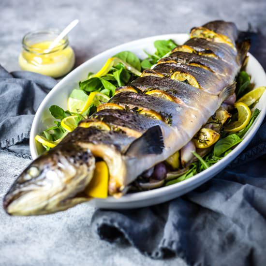 Baked Salmon with Béarnaise Sauce