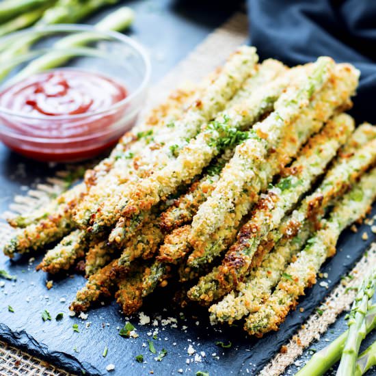 Oven-Baked Parmesan Asparagus Fries