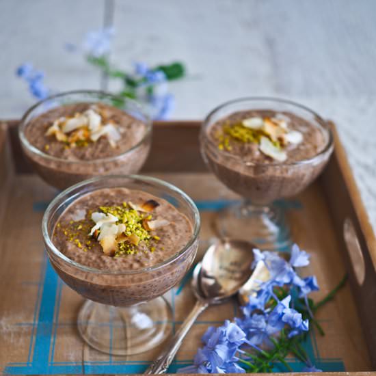 Mocha Chia Nut Pudding