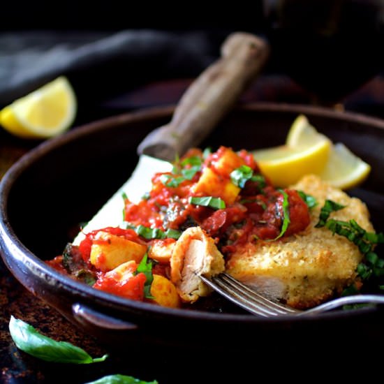 Chicken Scallopini w/ Ratatouille