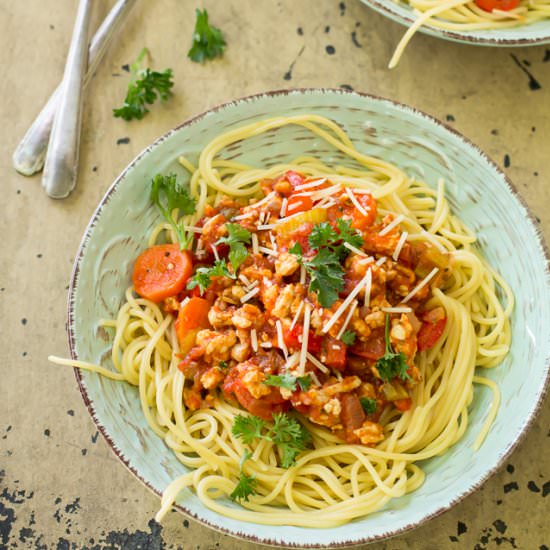 Veggie Packed Turkey Bolognese