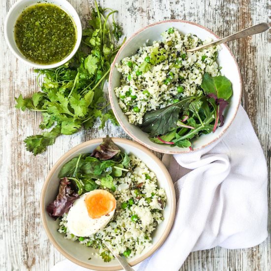 Cauliflower Couscous Green Salad