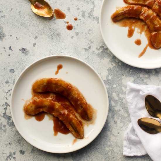 Sugar Free Caramel Bananas