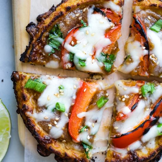 Thai Peanut Cauliflower Pizza