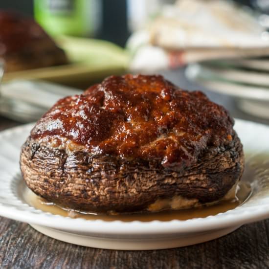 Meatloaf Stuff Portobello Mushroom
