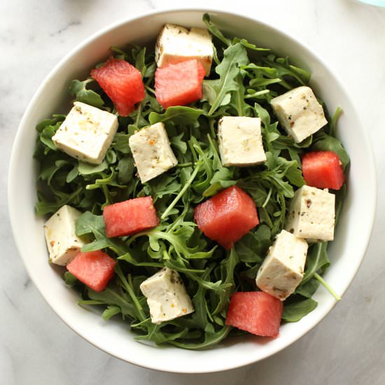 Vegan Tofu Feta Watermelon Salad