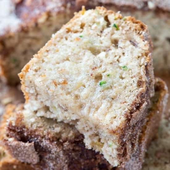 CinnamonSugar Zucchini Banana Bread