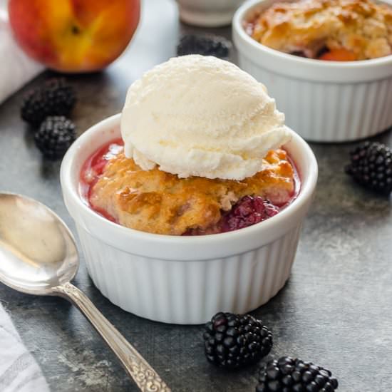 Fresh Peach Blackberry Cobbler