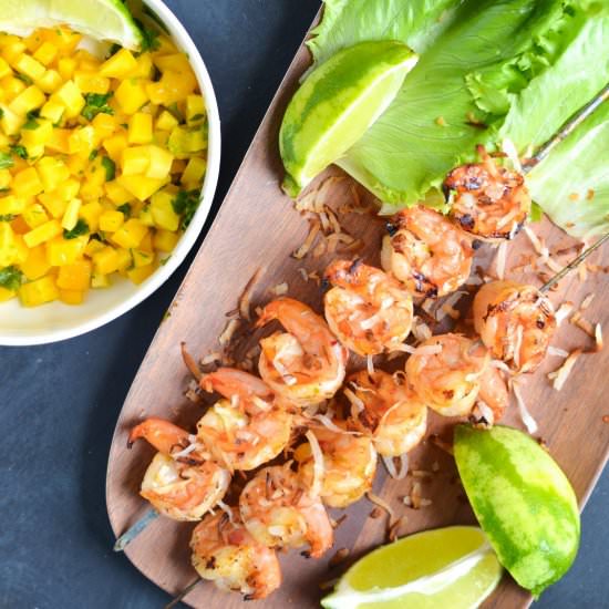 Grilled Shrimp Lettuce Wraps