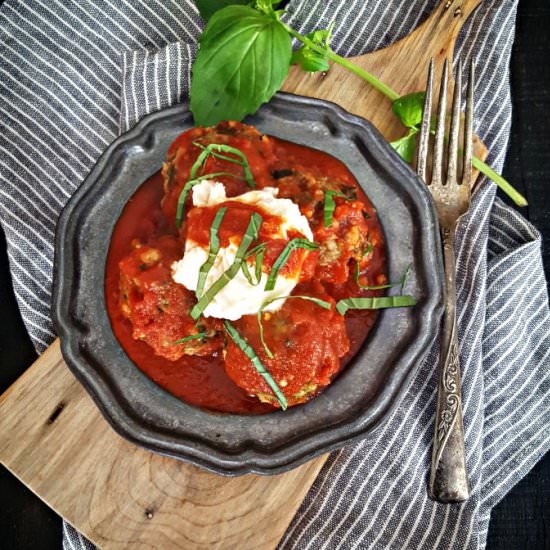 Eggplant & Kale “Meatballs”