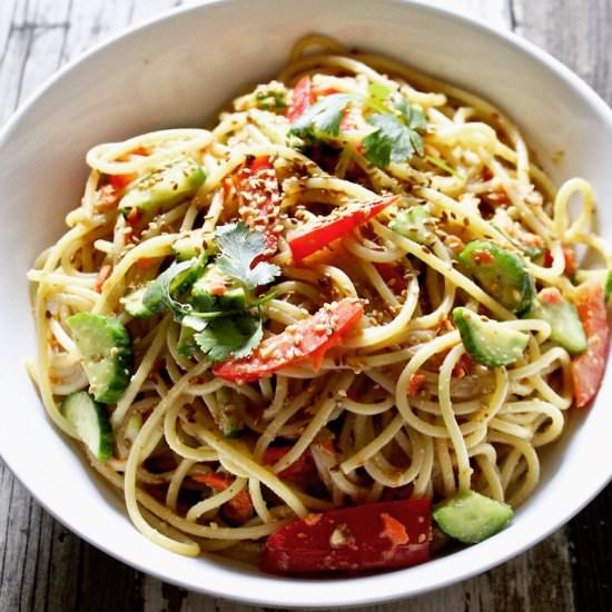 Cool Peanut Sesame Noodles