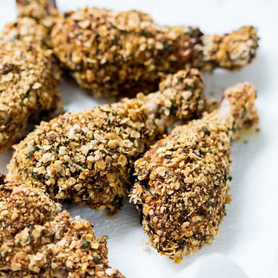GF Oats Baked Fried Chicken