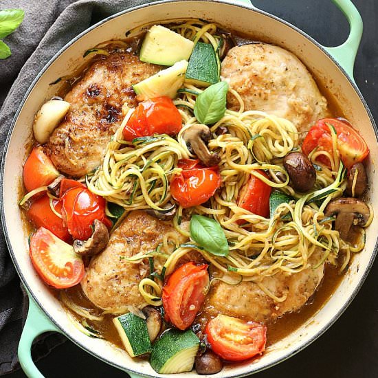 Low Carb Chicken Zucchini Skillet