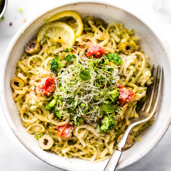 Broccoli Arugula Pesto Pasta