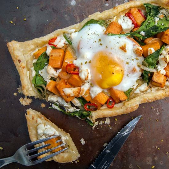 Galette with Sweet Potato and Feta