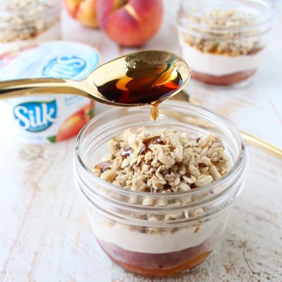 Grilled Peach Vegan Parfait