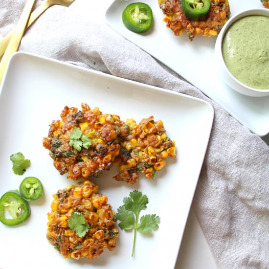 Vegan Jalapeño Corn Fritters