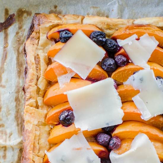 Puff Pastry Apricot Blueberry Tart