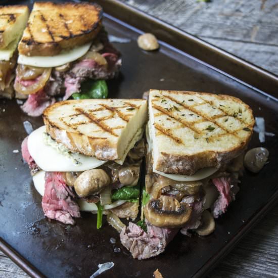 Steak Sandwiches with Pesto Mayo