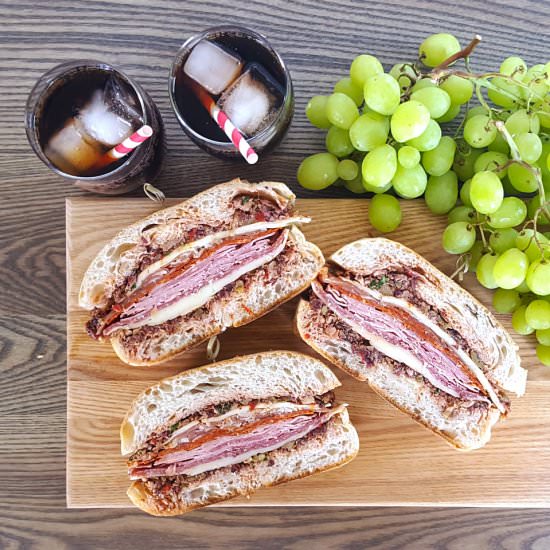 Pressed Muffuletta Sandwich