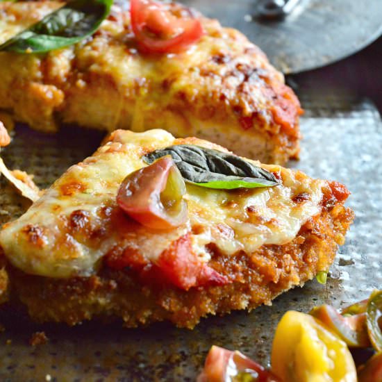 Chicken Parmesan Pizza Style