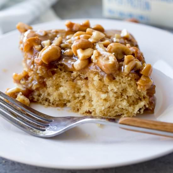 Caramel Cashew Cake