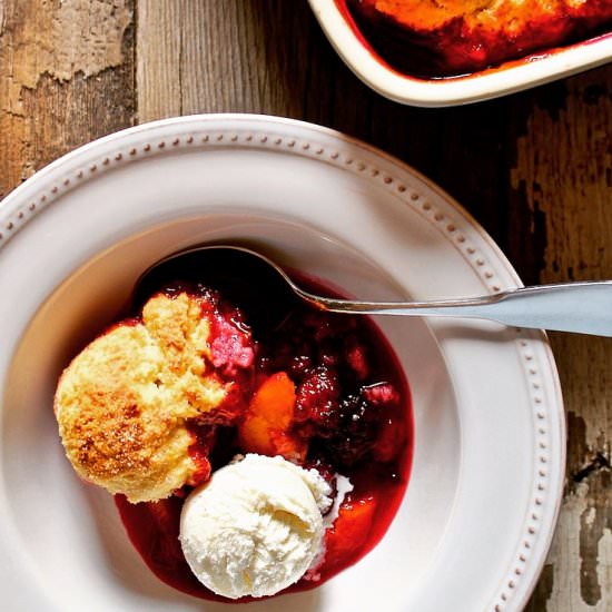 Blackberry Peach Cobbler