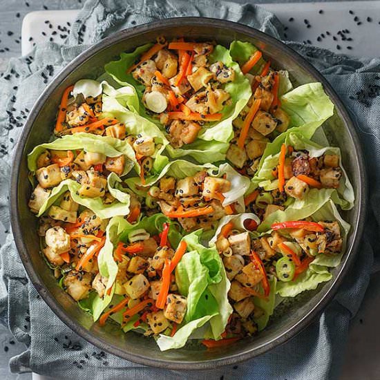 Tofu Lettuce Cups