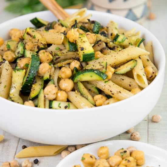 Pasta Salad w/ Zucchini & Chickpea