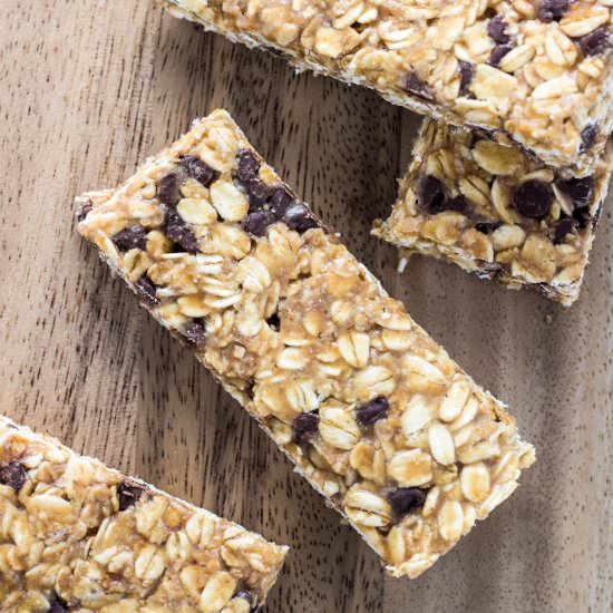P.B. Chocolate Chip Granola Bars